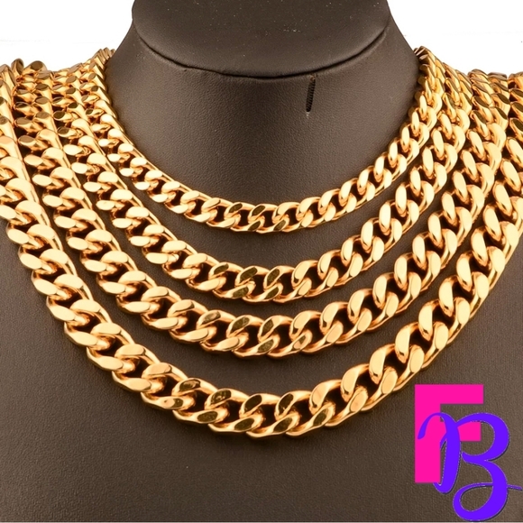 Urban Legend Other - *NEW!* Chunky 14MM 18K Gold Miami Cuban Chain